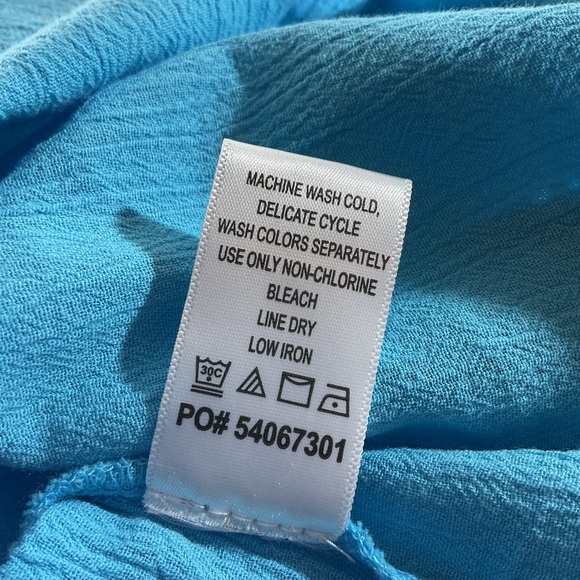 Woman Within Blue Tunic Top New classic comfort - Picture 8 of 9